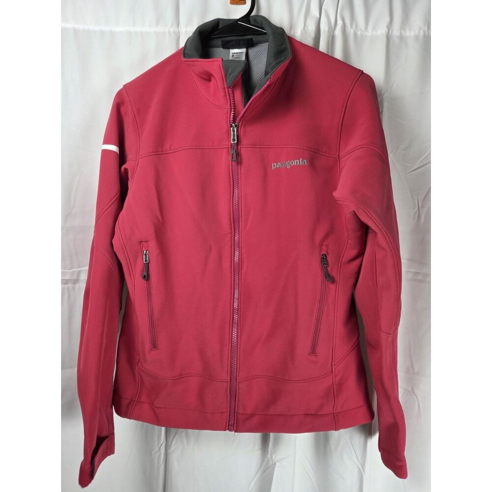Patagonia Women's Small Soft Shell Jacket Red Pink Stretch Full Zip Noosa - Picture 2 of 10